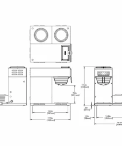 BUNN® BUNN 13300.0003: Pourover Coffee Brewer W/ 3 Lower Warmers SST -coffee Sales Shop 13300.9997 vp17a 3 fig4 sht2 i 3