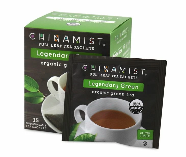China Mist - Legendary Green Organic Black Full Leaf Tea Sachet, 4 Boxes 15 Count 6 China Mist - Legendary Green Organic Black Full Leaf Tea Sachet, 4 Boxes 15 Count - Image 4
