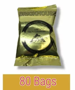 Brickhouse 100% Colombian Ground Coffee, 80/2 Oz Bags
