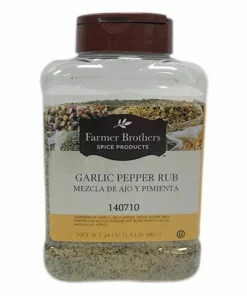 Farmer Brothers Garlic Pepper Rub (1 Bottle/1.5 Lb)