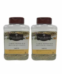 Farmer Brothers Garlic Pepper Rub (2 Bottles/1.5 Lb Ea.)