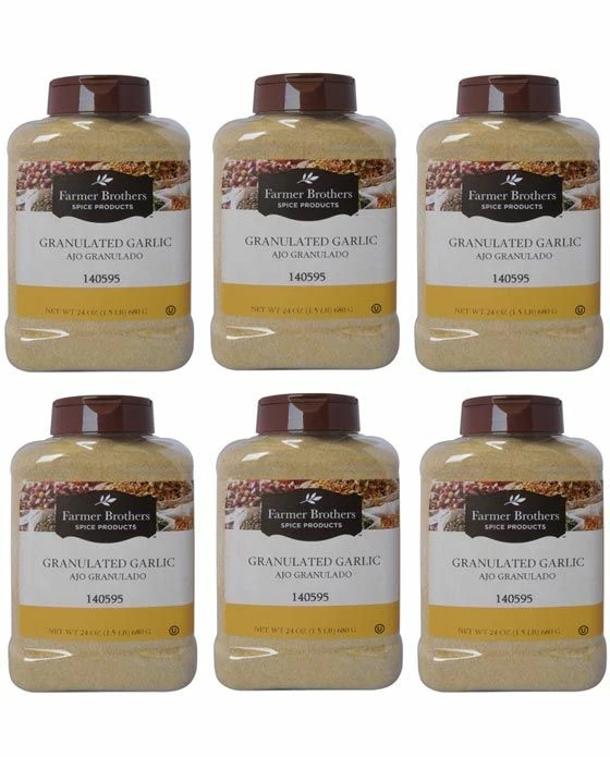 Farmer Brothers Granulated Garlic (6 Bottles/1.5 Lb Ea.) 3 Farmer Brothers Granulated Garlic (6 Bottles/1.5 Lb Ea.)