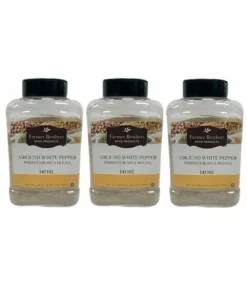 Farmer Brothers Ground White Pepper (3 Bottles/1 Lb 2 Oz Ea.)