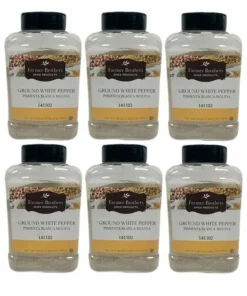Farmer Brothers Ground White Pepper (6 Bottles/1 Lb 2 Oz Ea.)