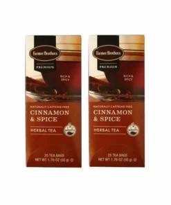 Farmer Brothers Premium: Cinnamon Hot Tea, 2/25 Ct Tea Boxes