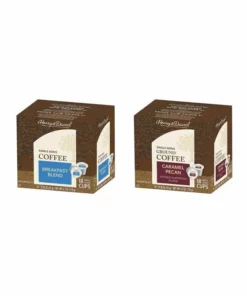 Harry & David Coffee Combo, Breakfast Blend, Caramel Pecan 2/18 Ct Boxes