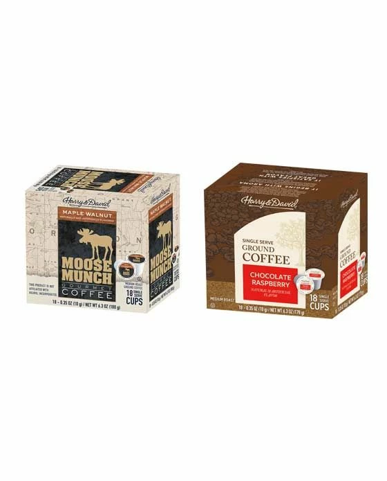 Harry & David Coffee Combo, Maple Walnut, Chocolate Raspberry 2/18 Ct Boxes 3 Harry & David Coffee Combo, Maple Walnut, Chocolate Raspberry 2/18 Ct Boxes