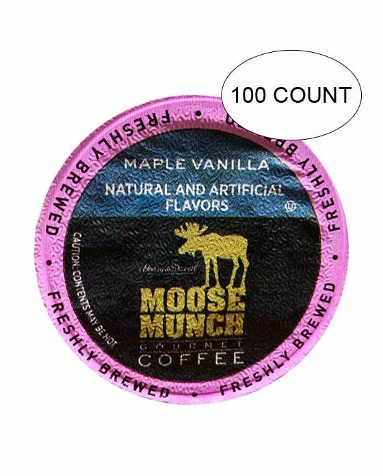 Moose Munch Coffee By Harry & David, Maple Vanilla, 100 Single Serve Cups 3 Moose Munch Coffee By Harry & David, Maple Vanilla, 100 Single Serve Cups