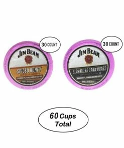 Jim Beam Dark Roast Bourbon 30 Cups &Spiced HoneySingle Serve 30 Cups