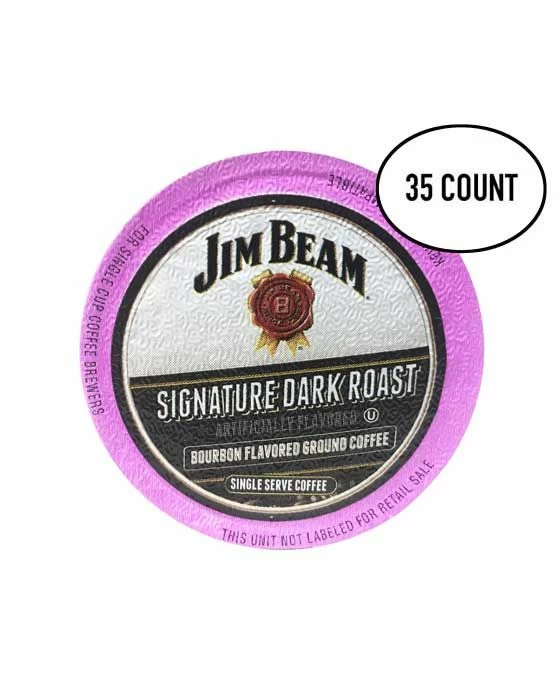 Jim Beam Dark Roast Bourbon Flavored Single Serve Cups, 35 Cups 3 Jim Beam Dark Roast Bourbon Flavored Single Serve Cups, 35 Cups