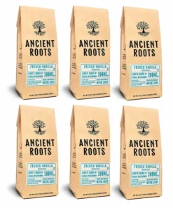 Ancient Roots French Vanilla Flavored Mushroom Coffee By Corim Premium Blends 6/12 Oz Bags