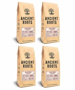 Ancient Roots Hazelnut Medium Roast Flavored Mushroom Ground Coffee 4/12 Oz Bags