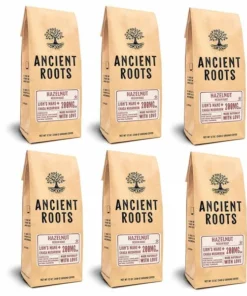 Ancient Roots Hazelnut Medium Roast Flavored Mushroom Ground Coffee 6/12 Oz Bags