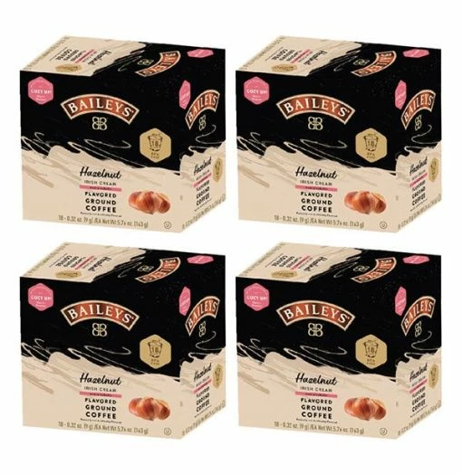 Baileys Bailey's, Hazelnut Irish Cream Flavored Coffee, 4/18 Single Serve Cups -coffee Sales Shop baileys hazelnut irish cream flavored coffee 72 single serve cups
