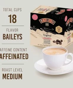 Baileys Bailey's, The Original Irish Cream Flavored Coffee, 2/18 Single Serve Cups -coffee Sales Shop baileys original irish cream flavored coffee single serve cups 2