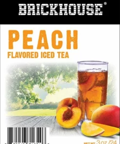 Brickhouse Peach Flavored Iced Tea, 24/3 Oz Packets, Loose Leaf With Filters