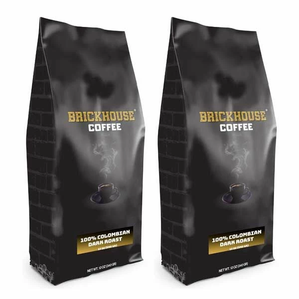 Brickhouse Ground Coffee, BRICKHOUSE Blend: 100% Colombian Dark Roast, 2/12 Oz Bags 3 Brickhouse Ground Coffee, BRICKHOUSE Blend: 100% Colombian Dark Roast, 2/12 Oz Bags