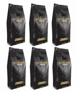 Brickhouse Ground Coffee, BRICKHOUSE Blend: 100% Colombian Dark Roast, 6/12 Oz Bags