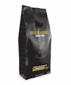 Brickhouse Ground Coffee, BRICKHOUSE Blend: 100% Colombian Dark Roast, 12oz Bag