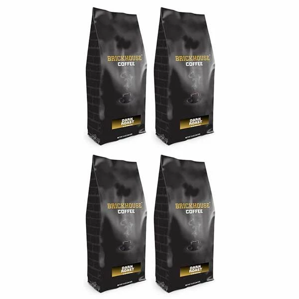 Brickhouse Ground Coffee, Dark Roast, 4/12 Oz Bags 3 Brickhouse Ground Coffee, Dark Roast, 4/12 Oz Bags