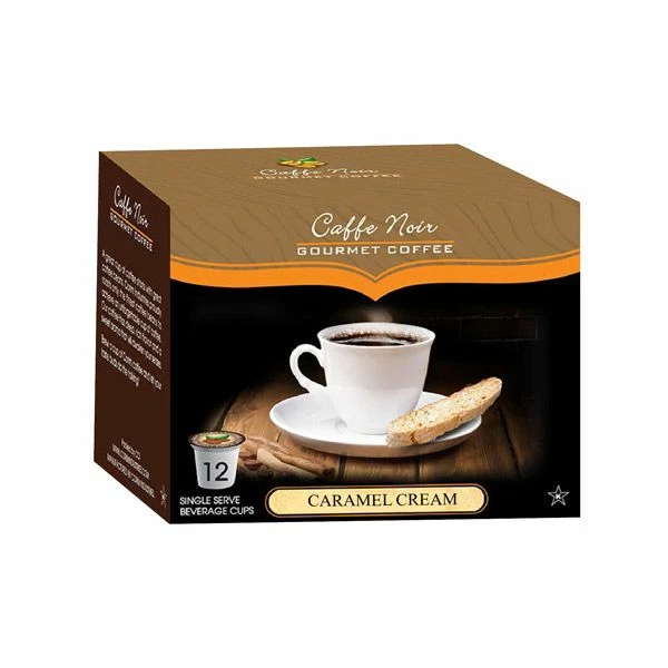 Caffe Noir Gourmet Coffee Caramel Cream, Single Serve Beverage Cups, 6 Box 12 Count Each 4 Caffe Noir Gourmet Coffee Caramel Cream, Single Serve Beverage Cups, 6 Box 12 Count Each - Image 2