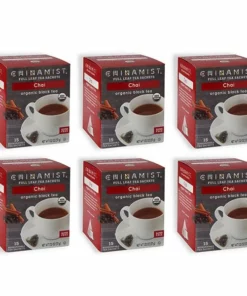 China Mist - Chai Organic Black Full Leaf Tea Sachet, 6 Boxes 15 Count Each