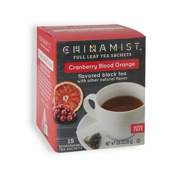China Mist - Cranberry Blood Orange Organic Black Full Leaf Tea Sachet, 2 Boxes 15 Count Each 4 China Mist - Cranberry Blood Orange Organic Black Full Leaf Tea Sachet, 2 Boxes 15 Count Each - Image 2