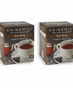 China Mist - Earl Grey Organic Black Full Leaf Tea Sachet, 2 Boxes 15 Count Each