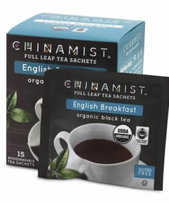 China Mist - English Breakfast Organic Black Full Leaf Tea Sachet, 4 Boxes 15 Count Each -coffee Sales Shop china mist english breakfast organic black full leaf tea sachet 15 cnt box 1 1