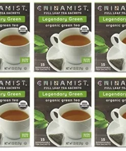 China Mist - Legendary Green Organic Black Full Leaf Tea Sachet, 6 Boxes 15 Count