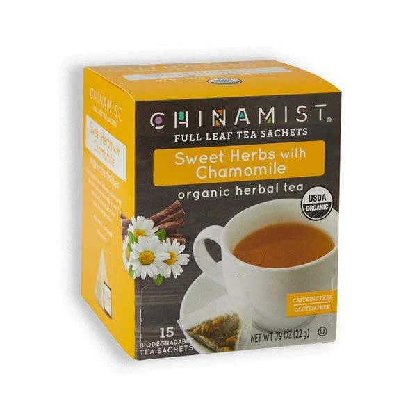 China Mist - Organic Sweet Herbs With Chamomile Herbal Tea Sachets, 2 Box 15 Count Each 4 China Mist - Organic Sweet Herbs With Chamomile Herbal Tea Sachets, 2 Box 15 Count Each - Image 2