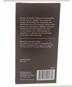 Farmer Brothers Premium: Darjeeling Hot Tea, 6/25 Ct Tea Boxes -coffee Sales Shop fbdarjeelingtea2 1 1