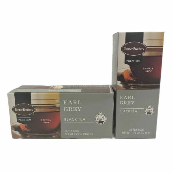 Farmer Brothers Premium: Earl Grey Hot Tea, 2/25 Ct Tea Boxes 4 Farmer Brothers Premium: Earl Grey Hot Tea, 2/25 Ct Tea Boxes - Image 2