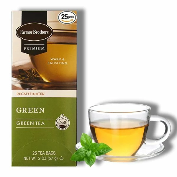 Farmer Brothers Premium: Decaf Green Tea, 2/25 Ct Tea Boxes 4 Farmer Brothers Premium: Decaf Green Tea, 2/25 Ct Tea Boxes - Image 2
