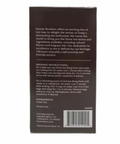 Farmer Brothers Premium: Green Tea, 6/25 Ct Tea Boxes -coffee Sales Shop fbgreentean4 1