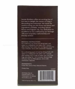 Farmer Brothers Premium: Green Tea With Lemon, 2/25 Ct Tea Boxes -coffee Sales Shop fblemontea3 1