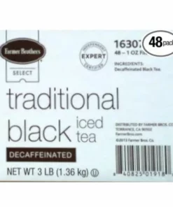 Farmer Brothers Black Iced Tea Decaffeinated, 48-1 OZ Filter Packs