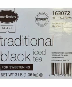 Farmer Brothers Black Iced Tea For Sweetening, 3 Boxes - 48/1 Oz -coffee Sales Shop fbtradblack 1 1 1