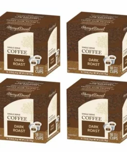 Harry & David Dark Roast Single Serve Cups, 4/18 Count