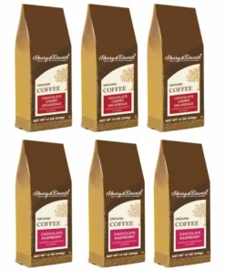 Harry & David Chocolate Cherry Decadence, Chocolate Raspberry Ground Coffee 6 Bags (12 Oz Each)