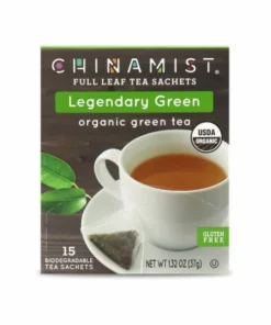 China Mist - Legendary Green Organic Black Full Leaf Tea Sachet, 15 Count Box -coffee Sales Shop legendarygreen teasachet packet 1 2
