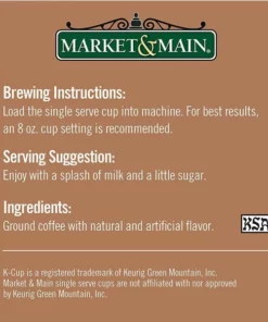 Market & Main Chocolate Peanut Butter Single Serve Coffee Cups, 2 Boxes (24 Cups) 15 Market & Main Chocolate Peanut Butter Single Serve Coffee Cups, 2 Boxes (24 Cups) -coffee Sales Shop market main chocolate peanut butter cup coffee single serve cups 12cups5 2