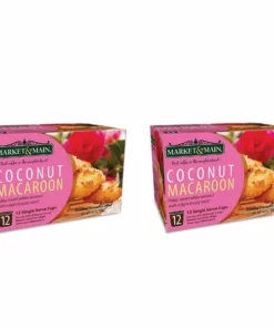 Market & Main Coconut Macaroon Single Serve Coffee Cups, 2 Boxes (24 Cups)