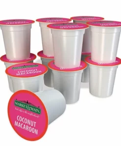 Market & Main Coconut Macaroon Single Serve Coffee Cups, 6 Boxes (72 Cups) -coffee Sales Shop market main onecup coconut macaroon compatible with keurig k cup brewers 12 count1 1