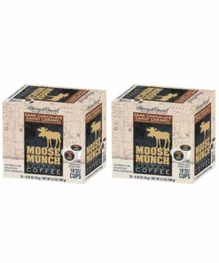 Moose Munch Single Serve Coffee By Harry & David, Dark Chocolate Candy Caramel, 2/18 Count