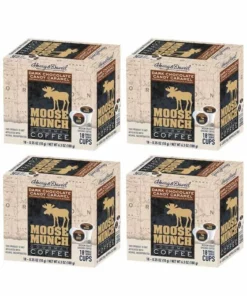Moose Munch Single Serve Coffee By Harry & David, Dark Chocolate Candy Caramel, 4/18 Count