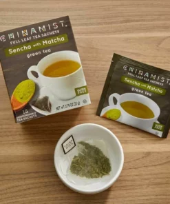 China Mist Sencha With Matcha Organic Green Full Leaf Tea Sachet, 4 Boxes 15 Count Each -coffee Sales Shop sachet senchamatcha1 2