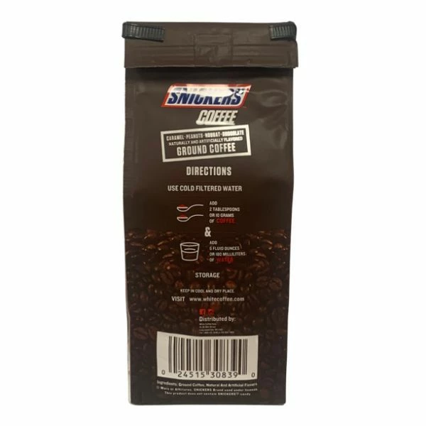 Snickers Caramel, Peanuts, Nougat And Chocolate, Naturally And Artificially Flavored Ground Coffee, 6/10 Oz Bags 6 Snickers Caramel, Peanuts, Nougat And Chocolate, Naturally And Artificially Flavored Ground Coffee, 6/10 Oz Bags - Image 4