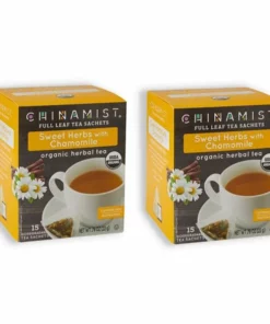 China Mist - Organic Sweet Herbs With Chamomile Herbal Tea Sachets, 2 Box 15 Count Each